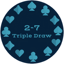 Marker med texten 2-7 Triple Draw Poker