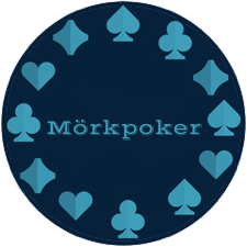 Skylt med texten mörkpoker