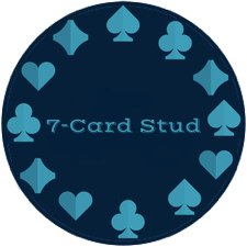 Skylt med texten Seven-Card Stud poker