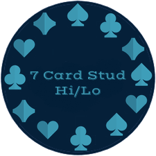 Pokermarker med texten Seven-Card Stud Hi/Lo