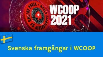 Bild med WCOOP logga och texten: Svenska framgångar i WCOOP