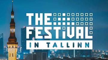 Nattvy från Tallinn och texten The Festival in Tallinn i förgrunden