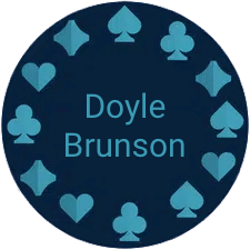 Spelmarker med texten Doyle Brunson