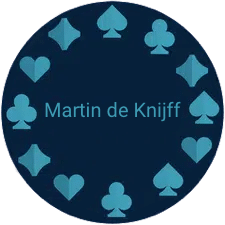 Spelmarker med texten Martin de Knijff