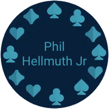Spelmarker med texten Phil Hellmuth Jr