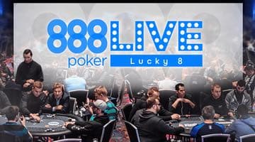 Banner för 888s liveturnering Lucky 8's