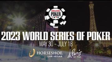 Banner med information om WSOP 2023