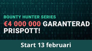 Information om Bounty Hunter Series med €4 miljoner i potten.