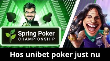 Spring Poker Championship och Schlageryra hos unibet just nu