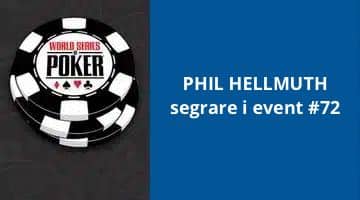 Logga WSOP och texten "Phil Hellmuth segrare i event #72"