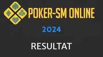 Loggan för Online-SM i poker + årtalet 2024 och texten "Resultat"