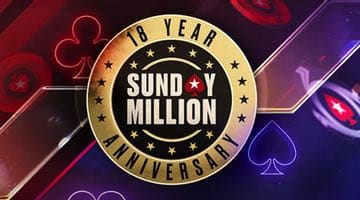 Loggan för Sunday Million 18 year