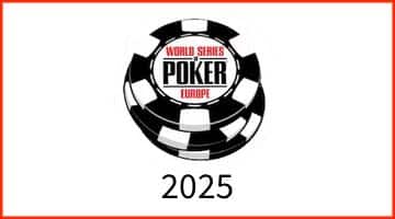 Bild på loggan för WSOPE med årtalet 2025 under.