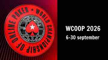 PokerStars symbol för WCOOP och rubriken WCOOP 2026 med datumen 6–30 september.