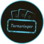 Illustration af pokerturneringer med spillekort og teksten 